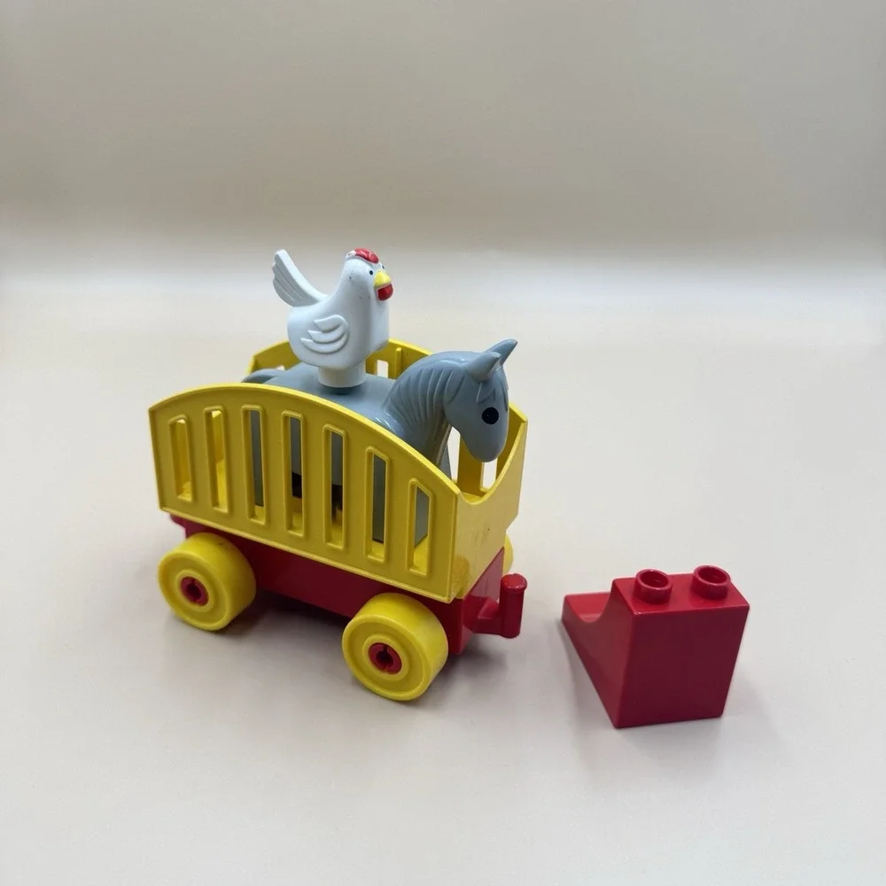 Duplo Clown Parade NO. 2430‎ Vintage Replacement Parts Donkey Chicken Cart